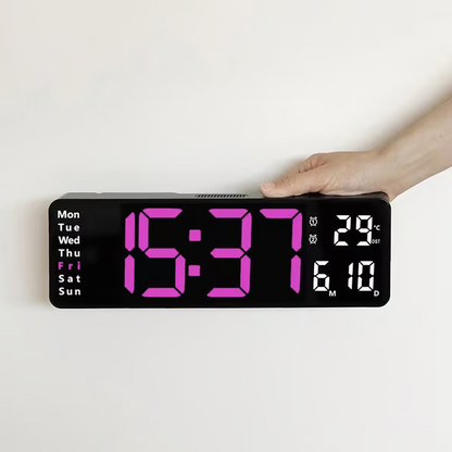 13" Large Digital Clock with Temperature