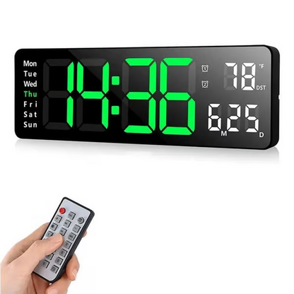 13" Large Digital Clock with Temperature